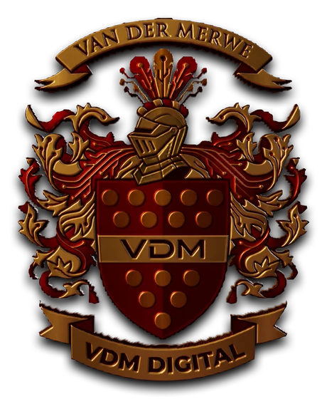 The crest rendered as struck metal, lit from the upper left.